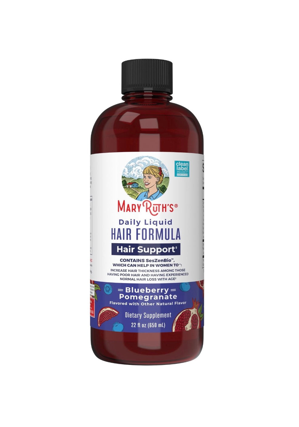 MaryRuth’s Daily Liquid Hair Formula 22oz – Blueberry Pomegranate