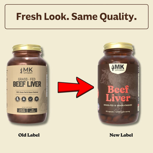 MK Supplements Grass-Fed Beef Liver