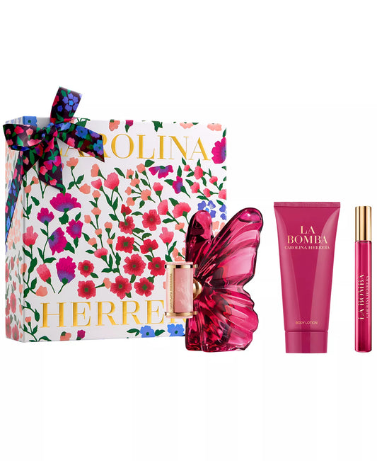 La Bomba Gift Set — Carolina Herrera | Eau de Parfum 2.7 oz + Body Lotion 3.4 oz + Mini Spray 0.34 oz