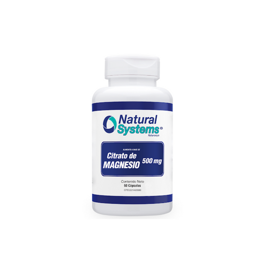 Natural Systems - Citrato de Magnesio 500 mg - 60 Cápsulas