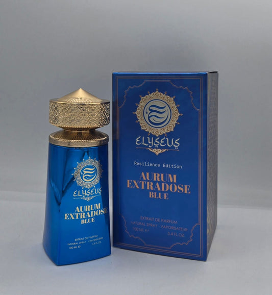 Elyseus Aurum Extradose Blue Extrait de Parfum para Hombre – 3.4 oz (100 ml)