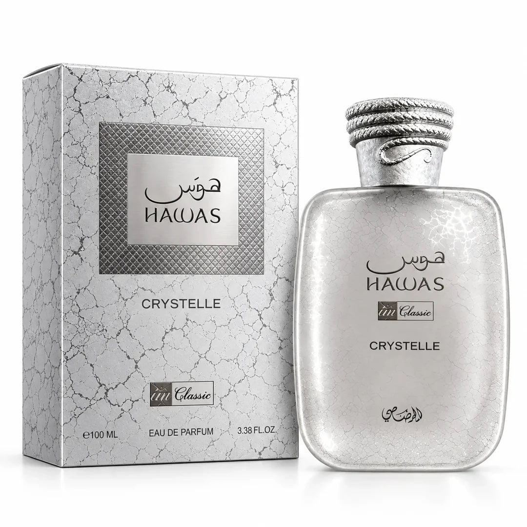 Hawas Crystelle by Rasasi Eau de Parfum 3.38 oz