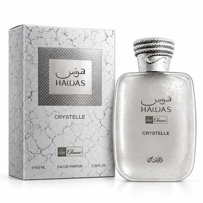 Hawas Crystelle by Rasasi Eau de Parfum 3.38 oz