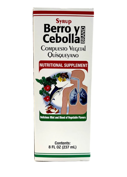 Syrup de Berro y Cebolla – Compuesto Vegetal Quisqueyano (8 fl oz)