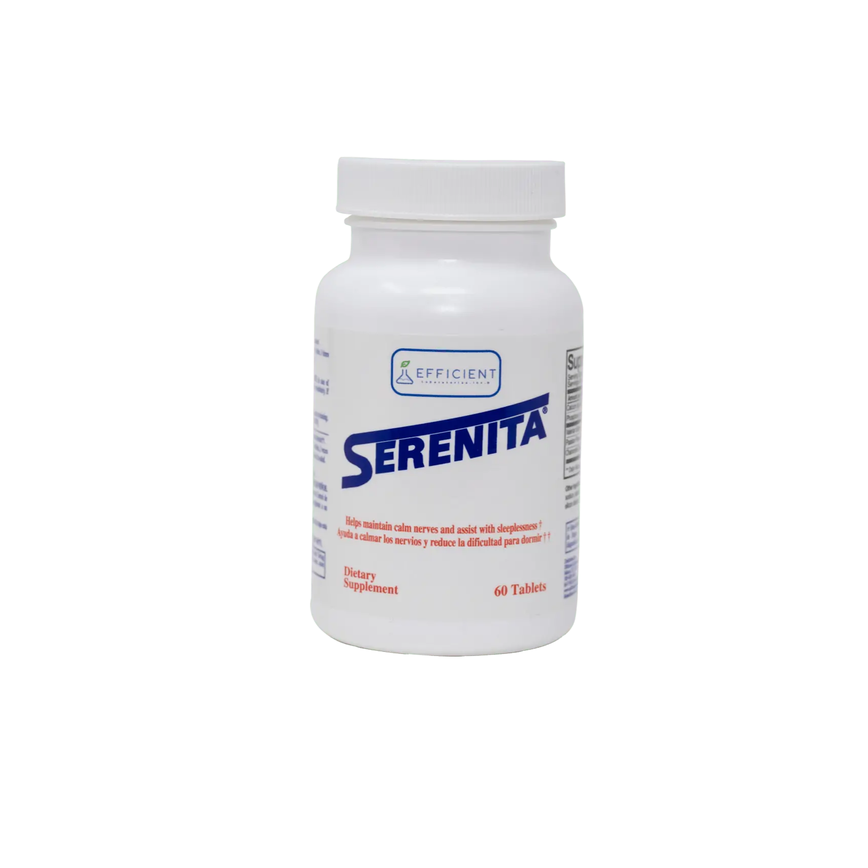 A bottle of Serenita NT capsules designed for nervous system support and emotional well-being.